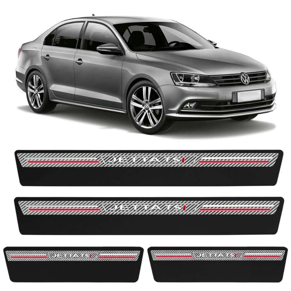 Jogo Soleira Premium Jetta TSI 2011 a 2023 Carbono 4 Portas