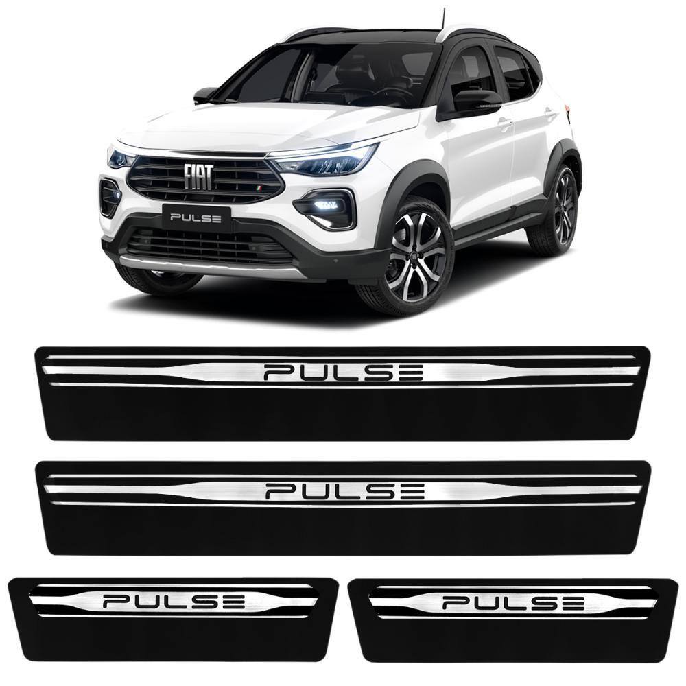 Jogo Soleira Premium Fiat Pulse 2022 2023 Escovada 4 Portas