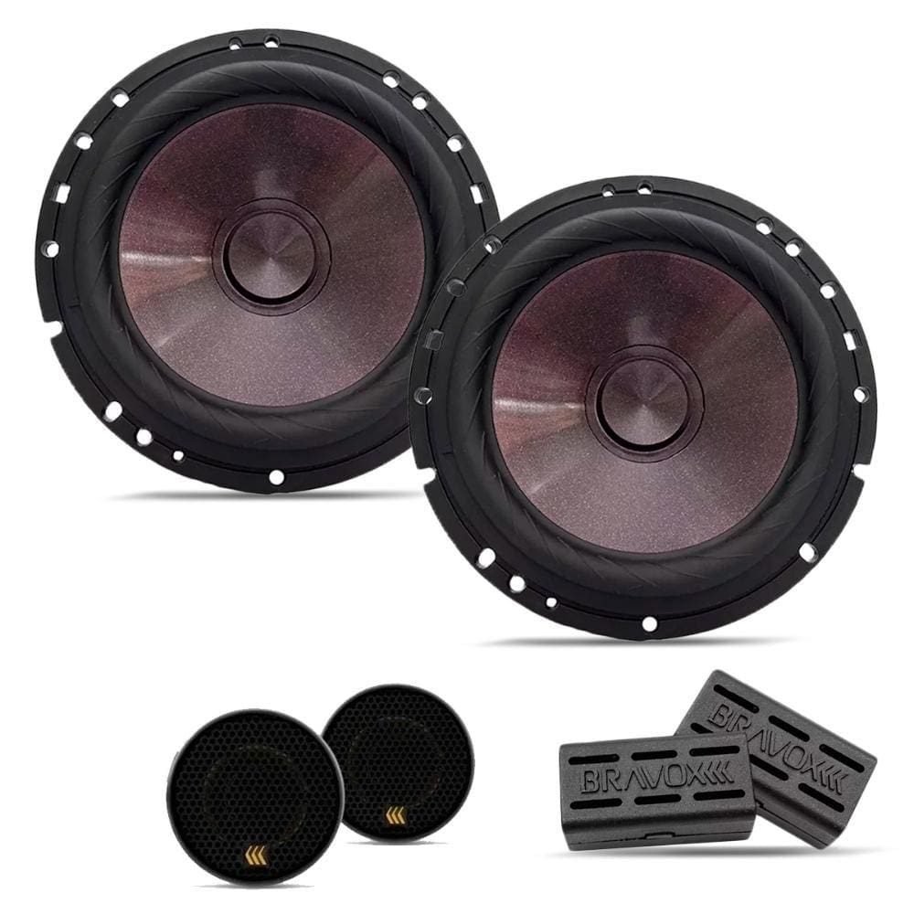 Par Alto Falante 2 Vias Bravox 6 Pol CS60P 120W TwitterBlack