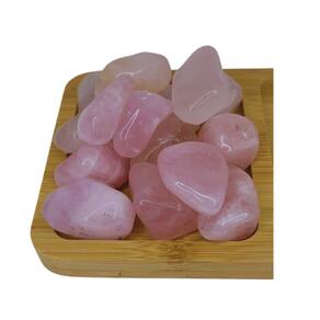 Quartzo Rosa Pedra Rolada 250g Semi Preciosa Pedra do Amor