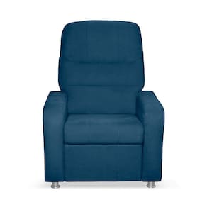 Cadeira Poltrona Do Papai Reclinável Confortável Suede Azul Marinho
