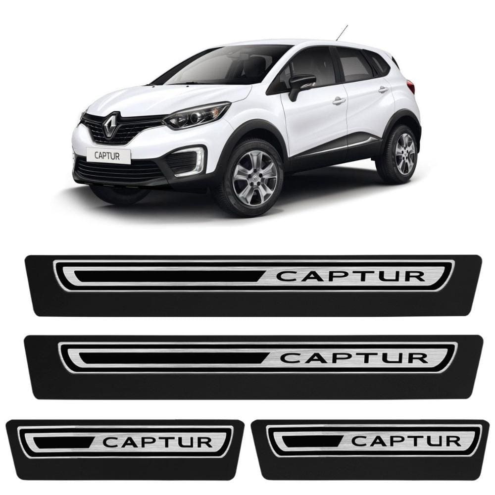 Jogo de Soleira Premium Captur 2017 a 2023 Escovada 4 Portas