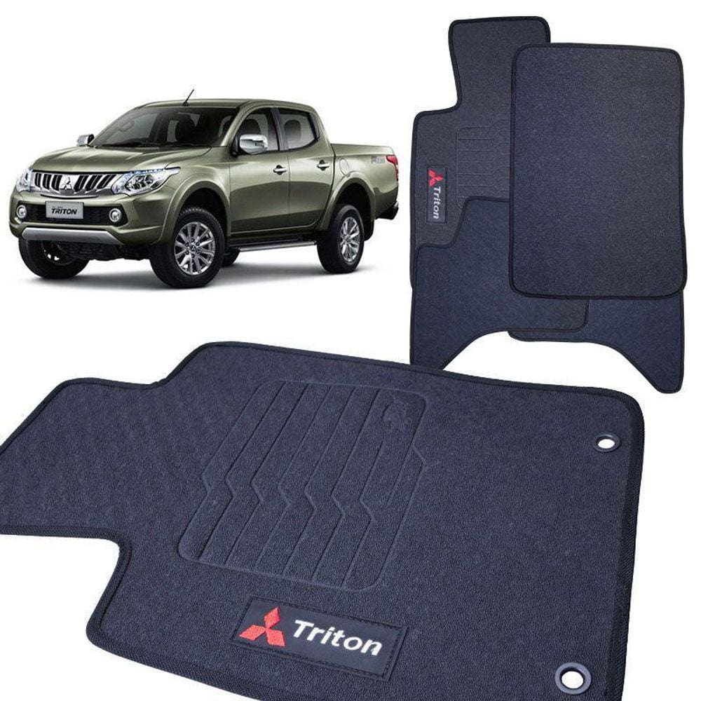 Jogo de Tapete Borracha L200 Triton 2008 a 2018 em PVC