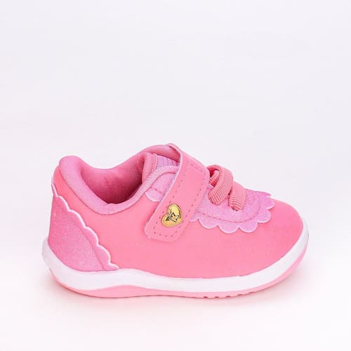 Tênis Infantil Feminino Kidy Colors Flores Ponto