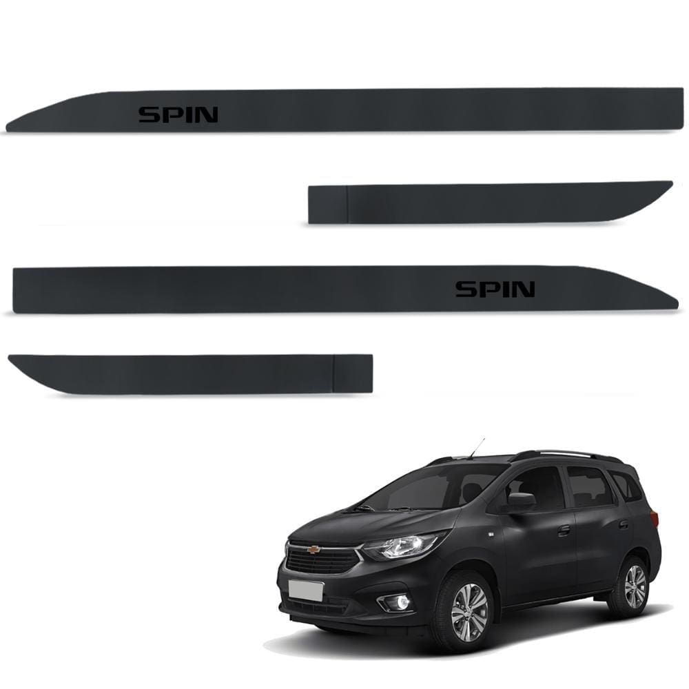 Jogo de Friso Lateral Spin 2013 a 2024 Cinza Satin Steel