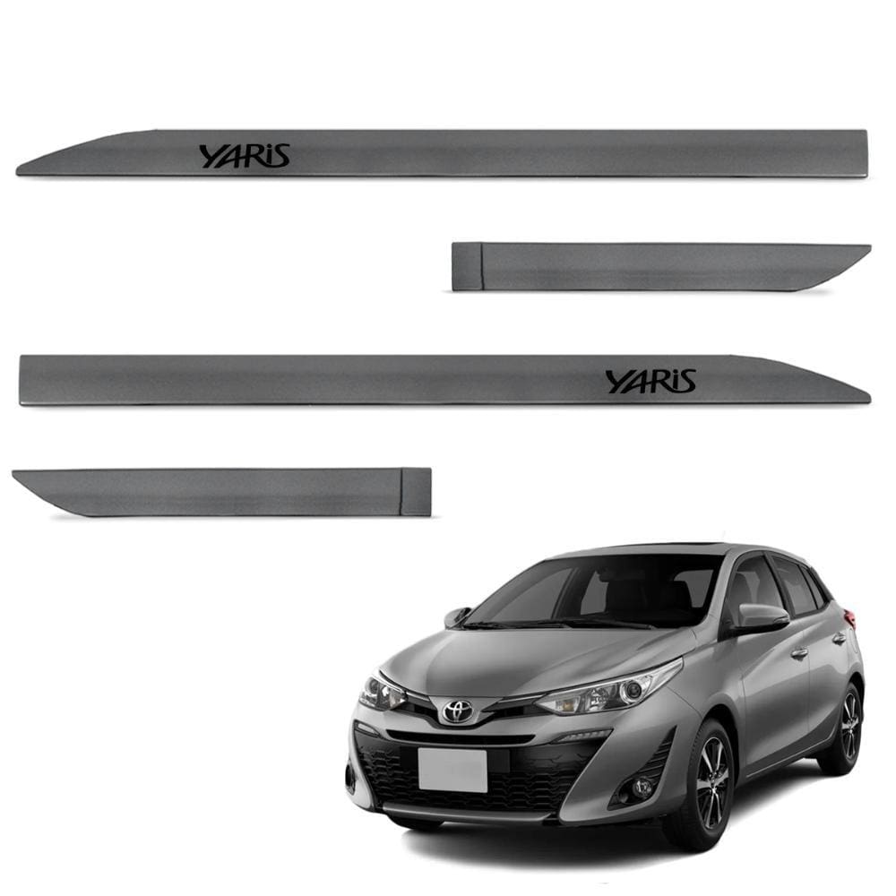 Jogo de Friso Lateral Yaris 2018 A 2024 Cinza Granito