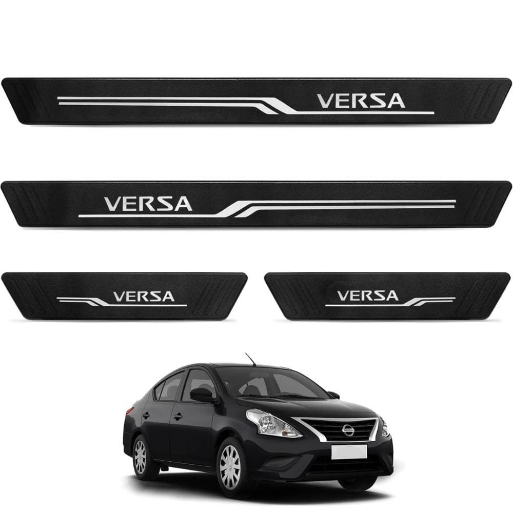 Jogo de Soleira Versa 2011 a 2024 Texturizado 4 Peças Preto