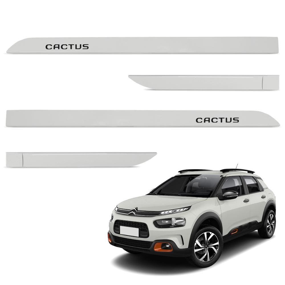 Jogo de Friso Lateral C4 Cactus 2019 a 2024 Branco Nacre