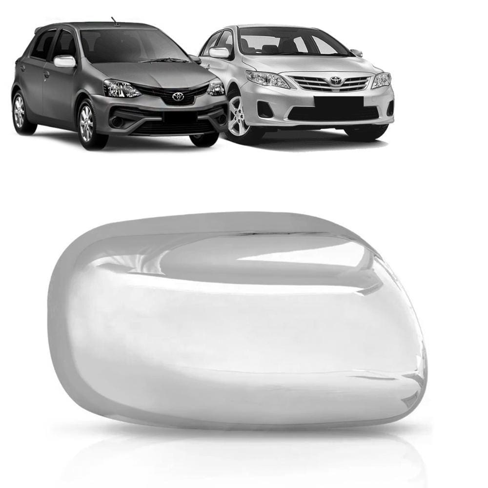 Aplique Retrovisor Etios Corolla 2009 2014 Cromado LD Pisca