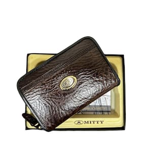 Carteira Unisex Com Ziper De Couro Mitty - Z1 Cf