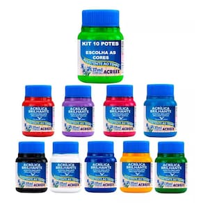 Kit Tinta Acrilica Brilhante 37ml Acrilex Escolha As Cores
