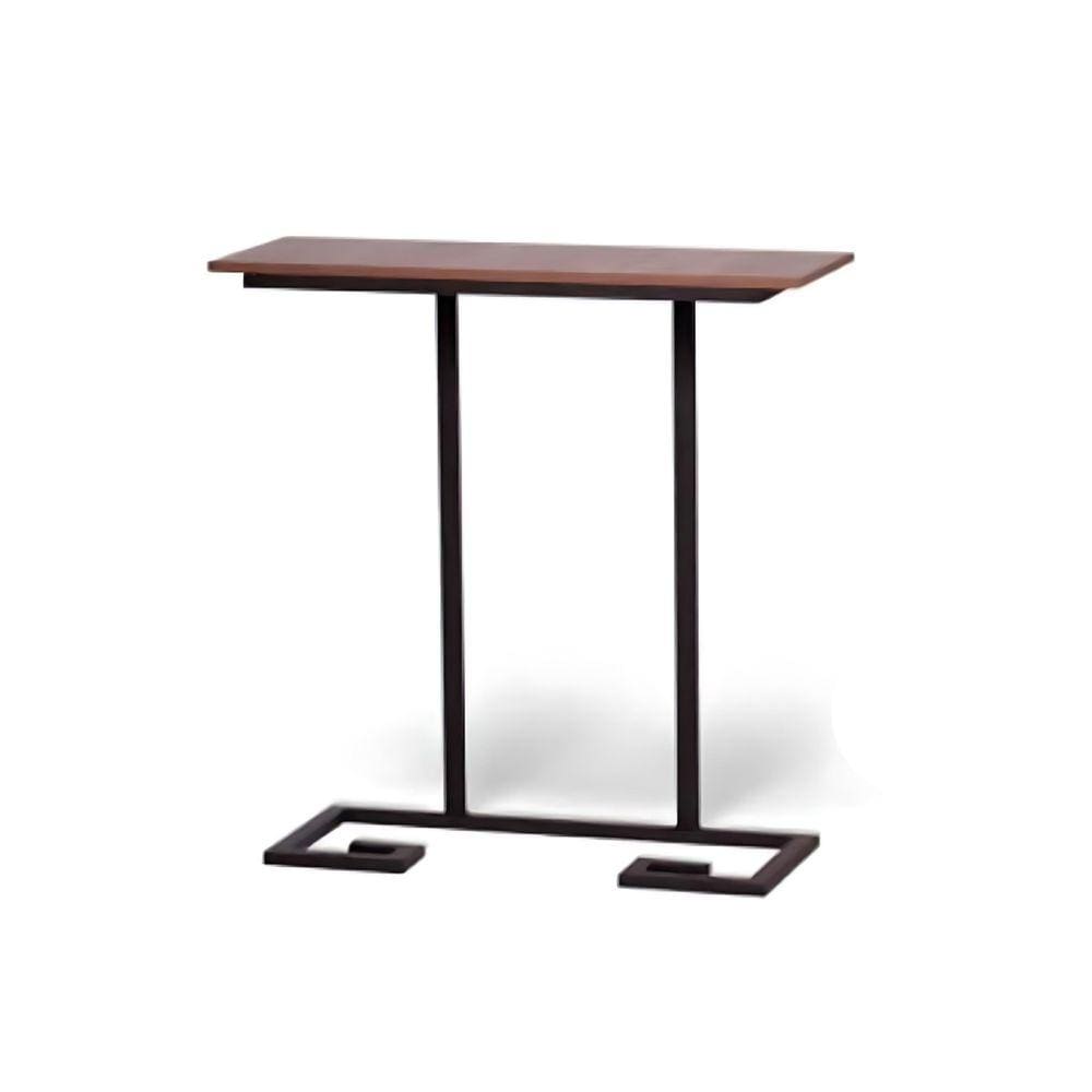 Aparador Suspenso Preto com Tampa de Madeira 80cm