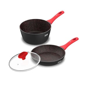 Panelas Polishop Ichef Home com Tampa - Sauce e Sauté Petit 20cm - Vermelha