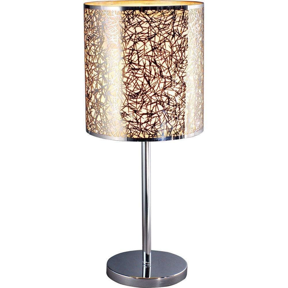 Abajur Luminária De Mesa Apolo Inox Para Led 25 X 57 Cm