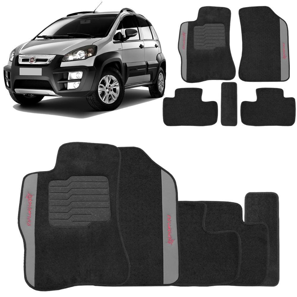 Jogo Tapete Carpete Idea Adventure 2007 a 2011 Preto Bordado