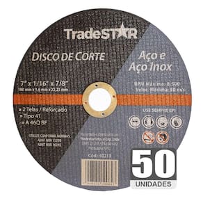 Disco De Corte Inox 180 1.6 Kit 50 Peças