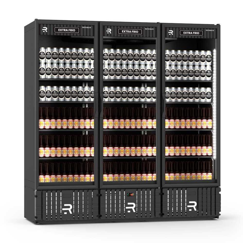 Visa Cooler Extra Frio 1800 Litros Porta de Vidro Aquecida Preto/Preto VCEF1800PV 220V - Refrimate