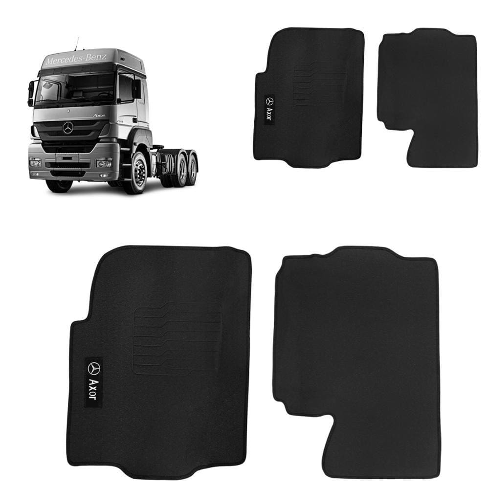 Jogo de Tapete Borracha Pvc Truck Mercedes Benz Axor 2004 a 2017 2 Peças