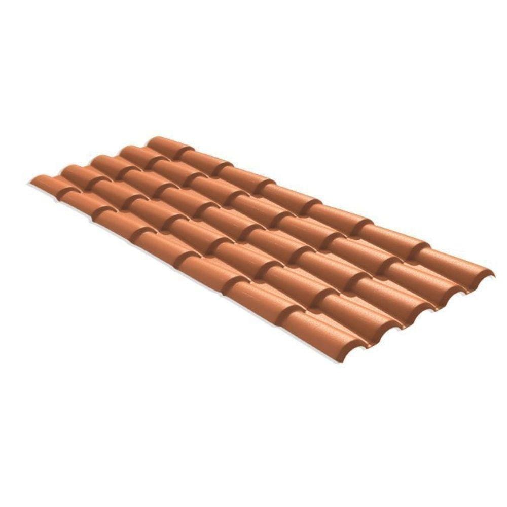 Kit com 15 Telhas Pvc Colonial 230x86cm Permatti Ceramica