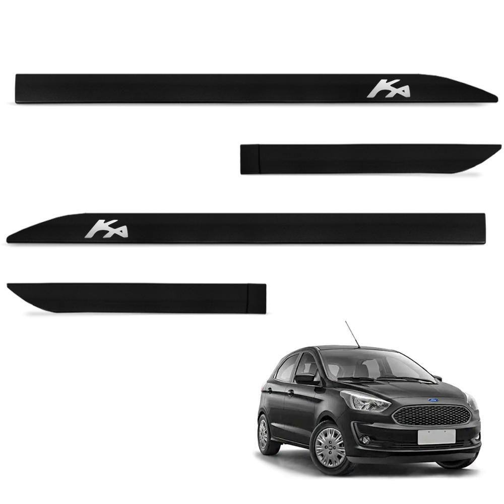 Jogo de Friso Lateral Ka 2015 a 2021 Preto Bristol