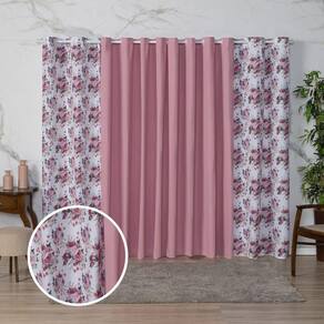 Cortina Floratta Decoração De Sala, Cozinha, 3,00M X 2,20M