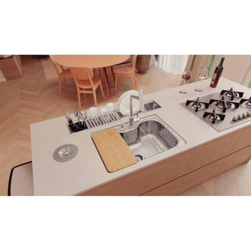 Cuba Undermount Morgana Aço Inox Acabamento Acetinado 69X49