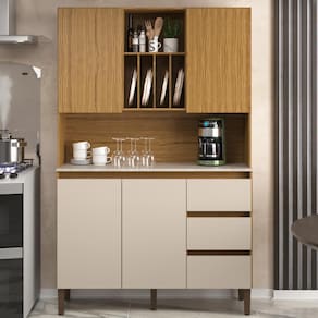 Armário De Cozinha 4 Portas 3 Gavetas Ac4430 Decibal