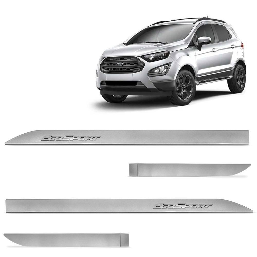 Jogo de Friso Lateral Ecosport 2013 a 2021 Prata Dublin Alto Relevo