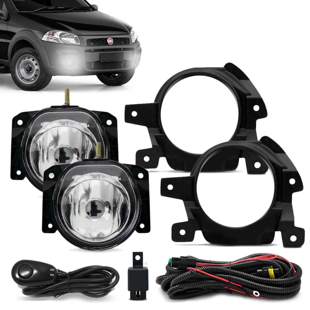 Farol Milha Fiat Strada Working 2014 2020 Botão Modelo