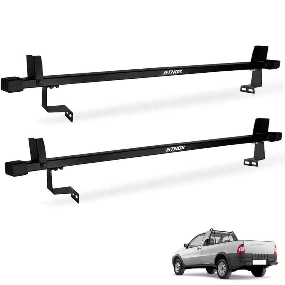 Rack Travessa de Caçamba Universal 1,60m Aluminio Preto Gtnox
