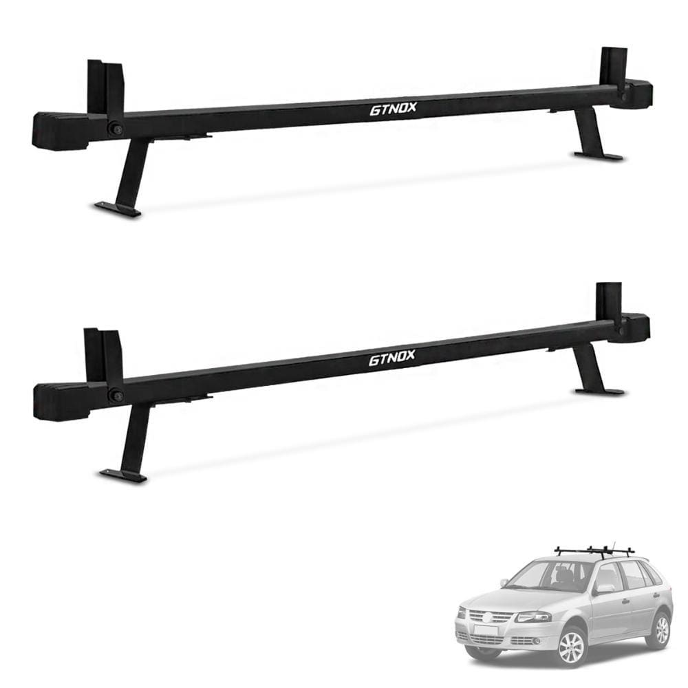 Rack de Teto Universal Duplo Cargo 1,20m Com Orelhinha Preto Gtnox