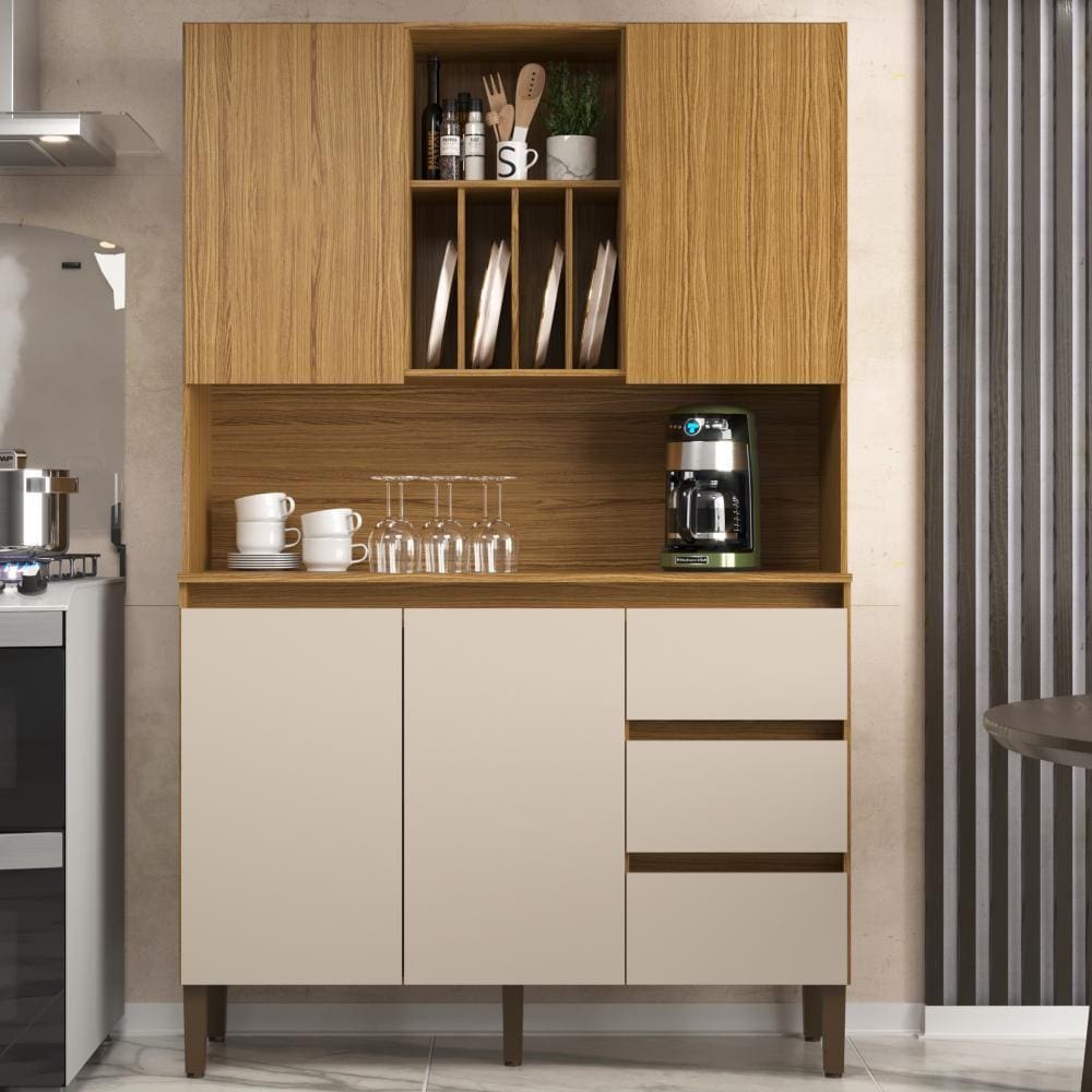 Armário De Cozinha 4 Portas 3 Gavetas Ac4430 Decibal