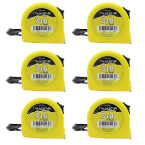 Kit 06 Trena Aço Metal 3m Bolso Básica Fita Com Trava