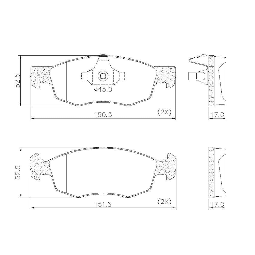 Pastilha De Freio Lonaflex Mobi/Punto - P-1482