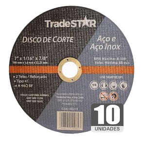 Disco De Corte Inox 180 1.6 Kit 10 Peças