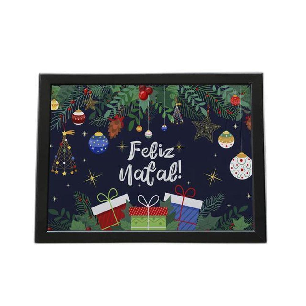 Quadro Com Moldura Feliz Natal Presentes