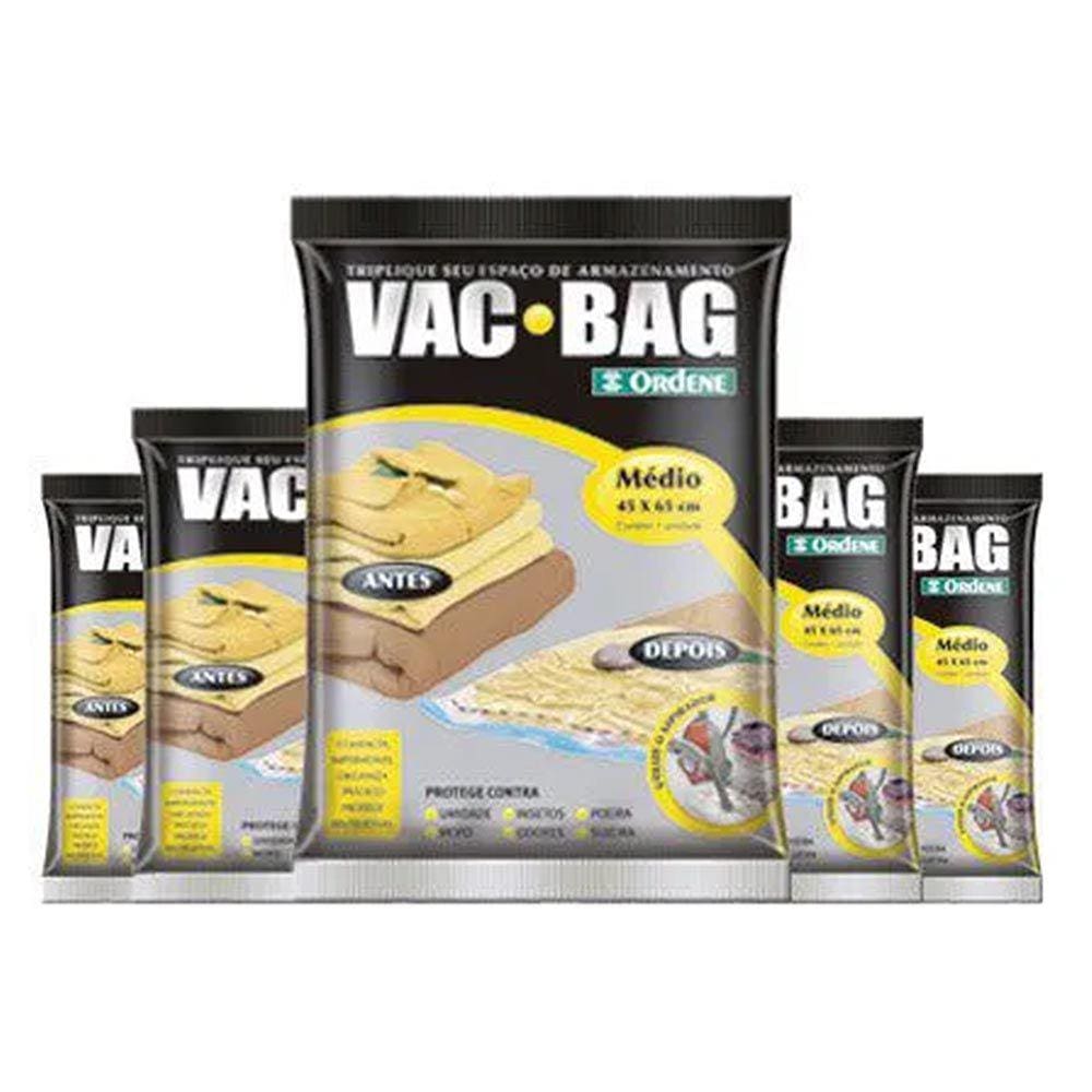 Combo: 5 Sacos a Vácuo Protetor Vac Bag 45 X 65 Ordene Médio