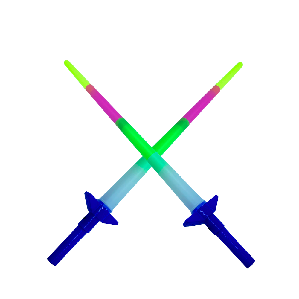 Espada Colorida Retratil Com Luz