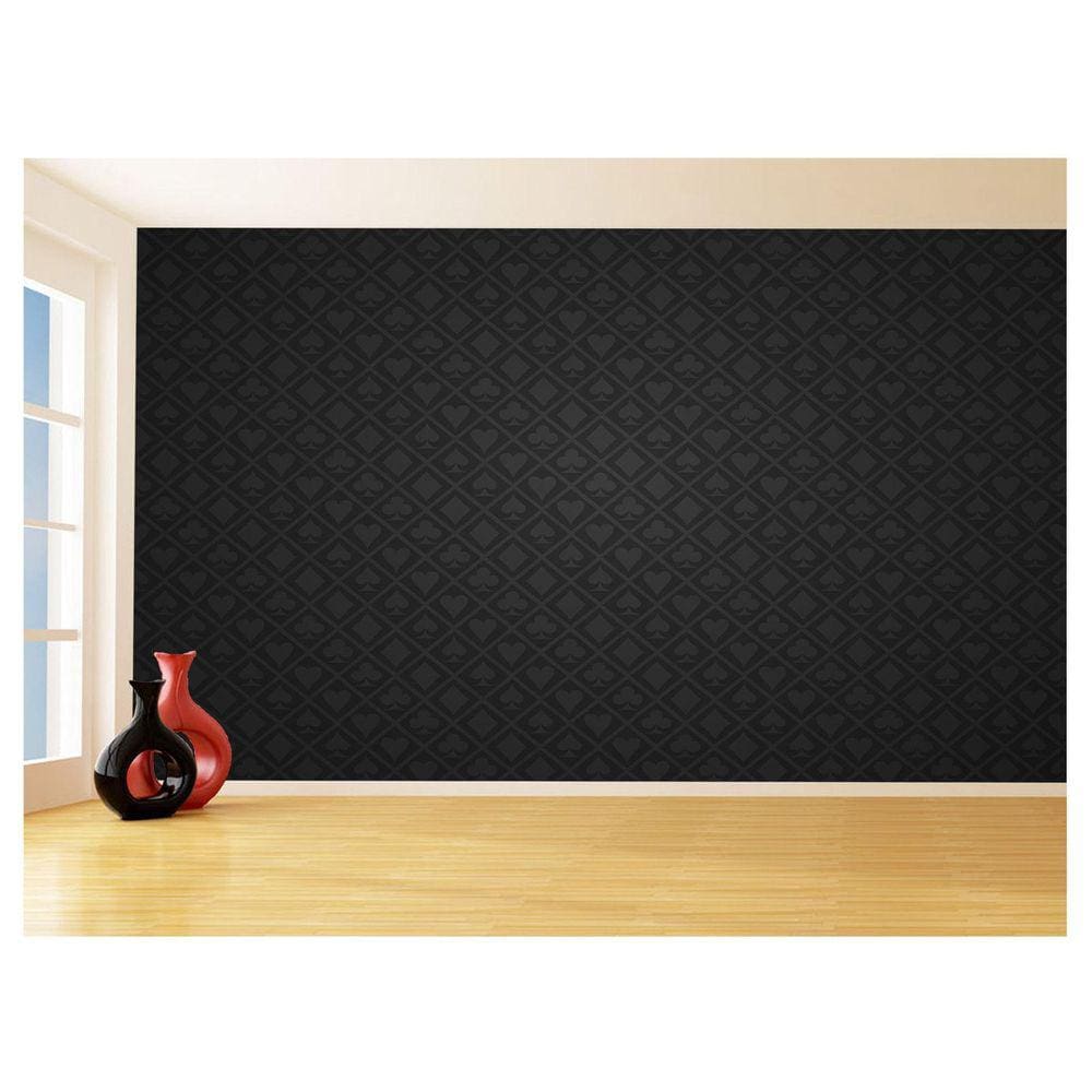 Papel De Parede 3D Textura Naipes Cartas Baralho 3,5M Txt58