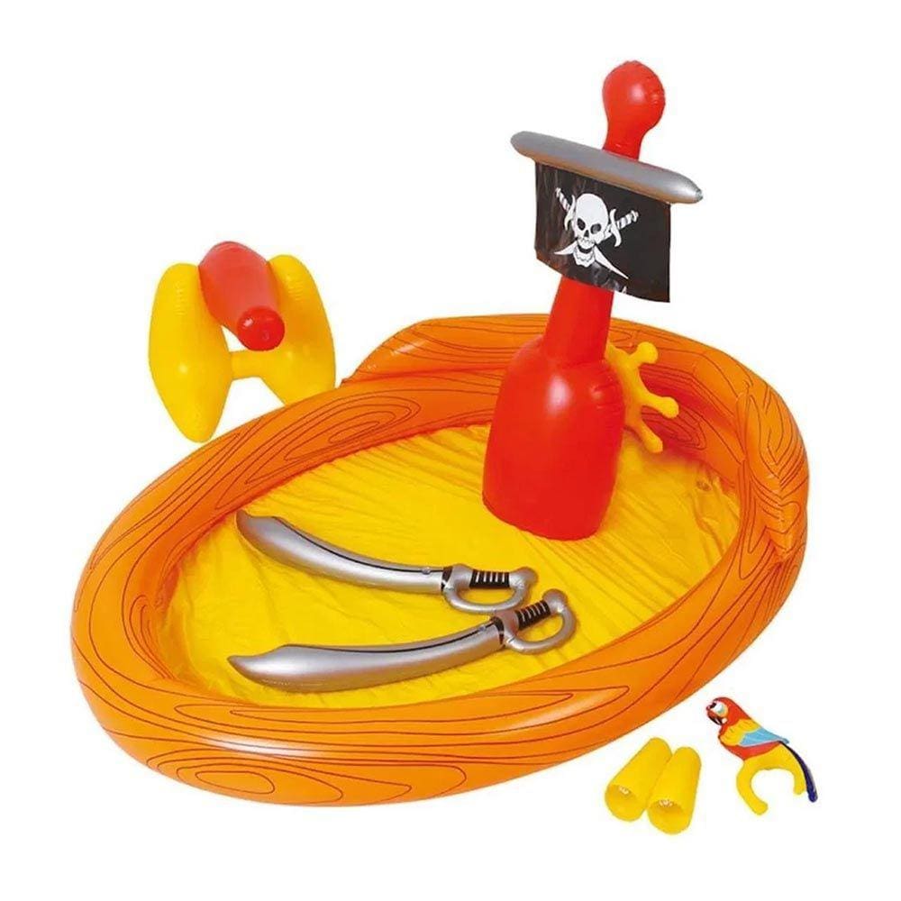 Banheira Inflável Infantil Navio Pirata - 200 Litros - Mor