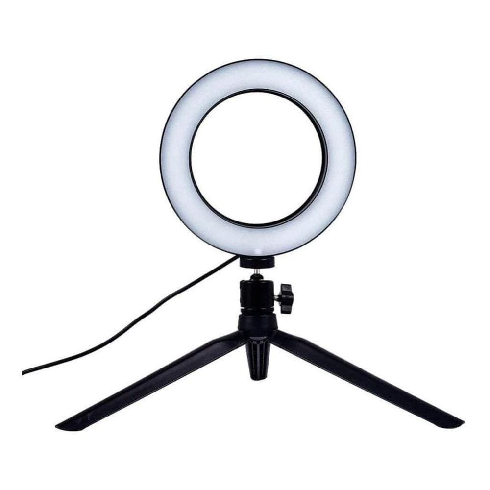 Ring Light 6 Polegadas Usb C/ Tripé De Mesa 16Cm Fotos
