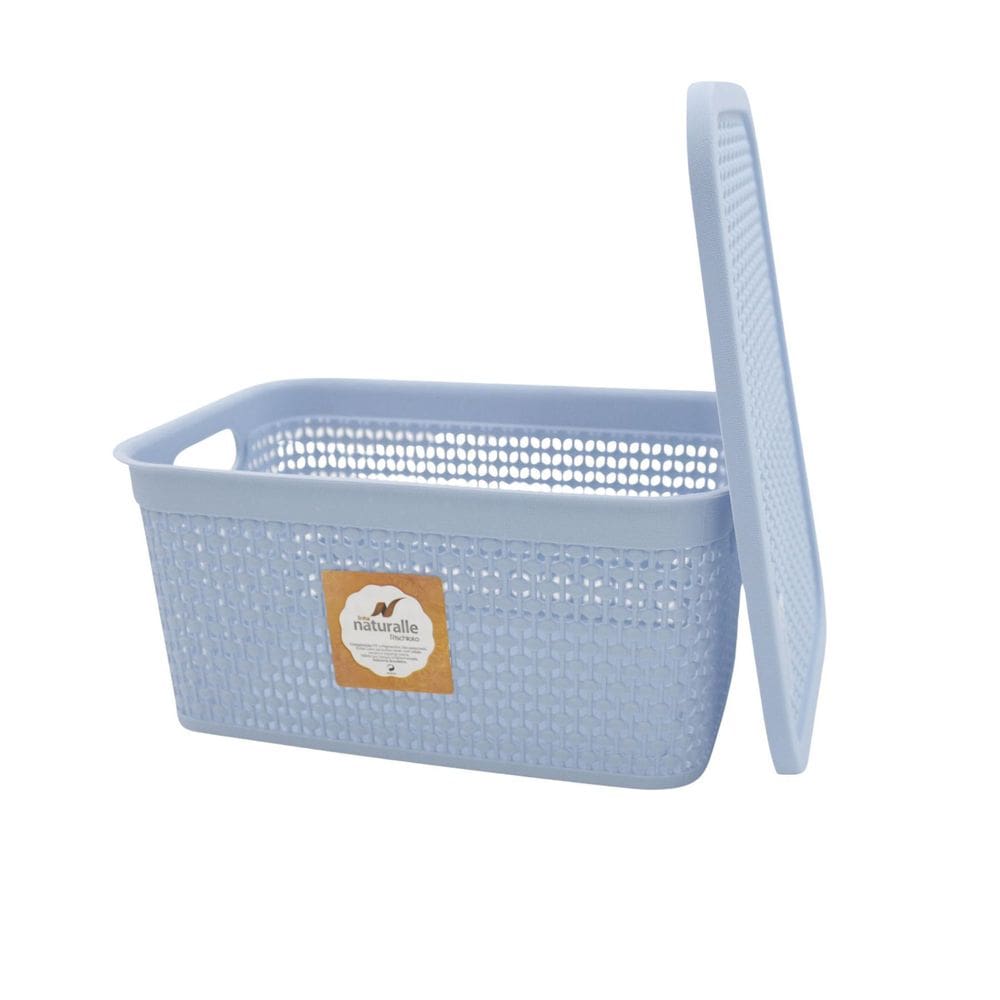 Caixa Organizadora Multiuso Rischioto Naturalle Tampa Marrom