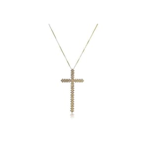 Colar Com Cruz Folheado Em Ouro 18K
