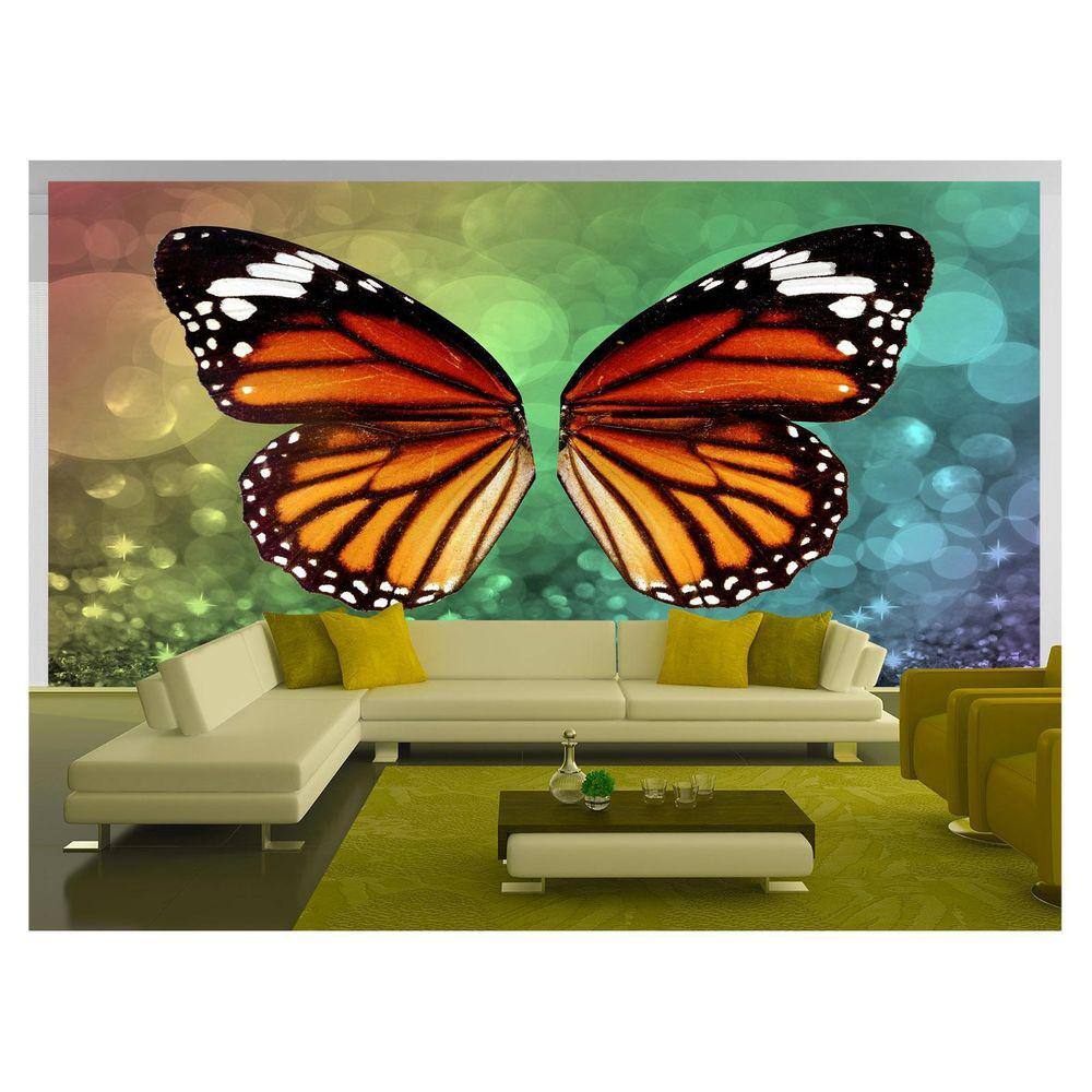 Papel De Parede 3D Arte Asas Selfie Insta Cores 3,5M Tra270