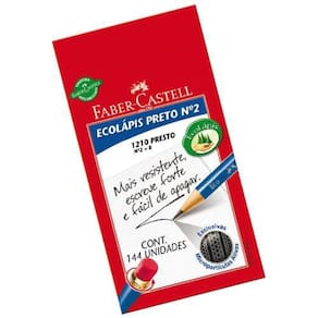 Lápis Preto Sextavado Ecolapis Presto Com Borracha
