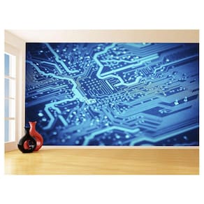 Papel De Parede 3D Tecnologia Computadores Chips 3,5M Tec21