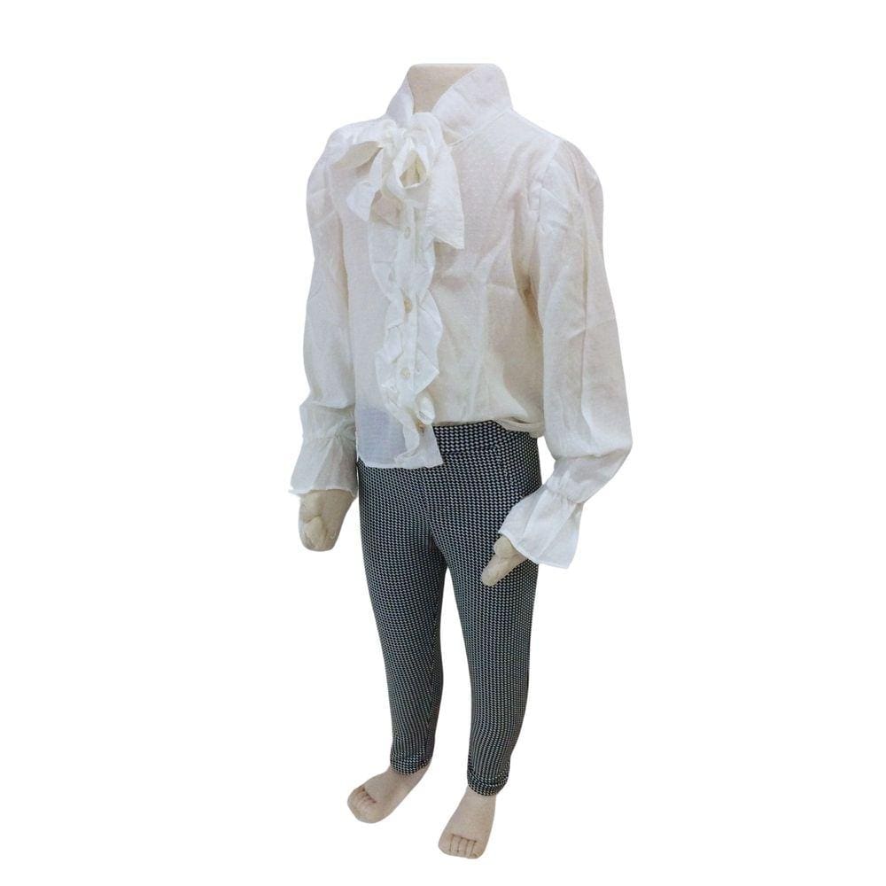 Conjunto Legging + Camisa Off e Preto Fem tam 6