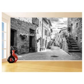 Papel De Parede 3D Cidade Antiga Europeia Vila 3,5M Cda63