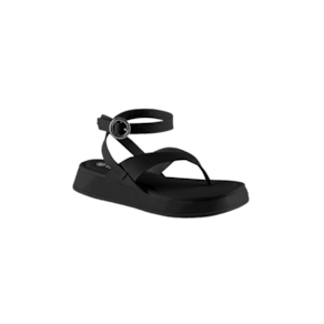 Sandália Papete Via Uno Flatform Feminina Preto