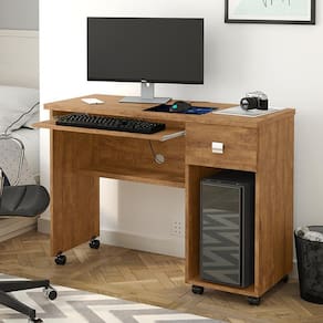 Escrivaninha Office Vicenza Amêndoa - Lukaliam Móveis